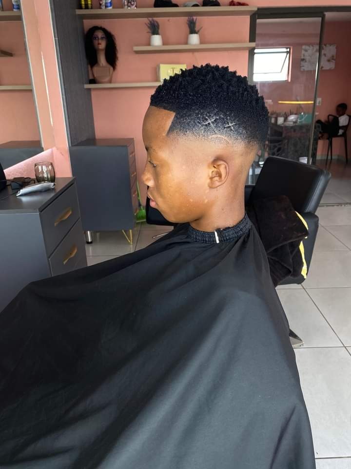 Cut and dye hairstyle